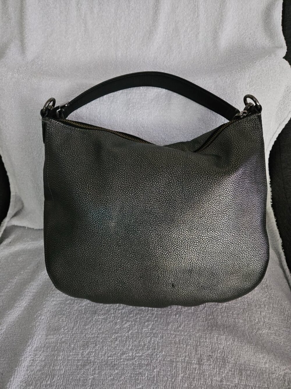 Coach Turnlock Pebbled Leather Hobo Bag - Picture 2 of 10